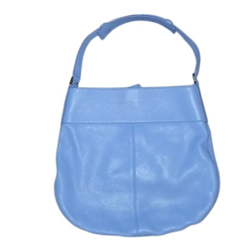 Tory Burch Thea Blue Dusk Leather Hobo Shoulder Bag - Picture 2 of 5